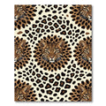 Leopard Spot Faux Fur Faces Rug