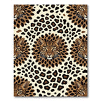 Leopard Spot Faux Fur Faces Rug
