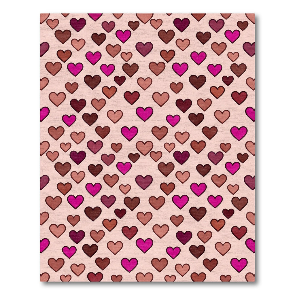 Sweet Cherry Red Hearts Scattered Rug