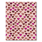 Sweet Cherry Red Hearts Scattered Rug
