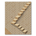 Geometric Brown Beige Basketweave Rug