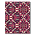 Ornate Crimson Floral Medallion Rug