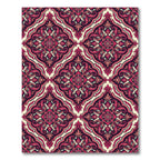 Ornate Crimson Floral Medallion Rug