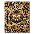 Golden Feline Spots Medallion Rug