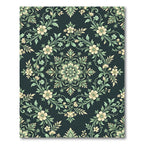Vintage Cream Floral Scrollwork Rug