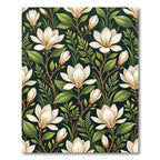 Cream Magnolia Blossom Garden Rug