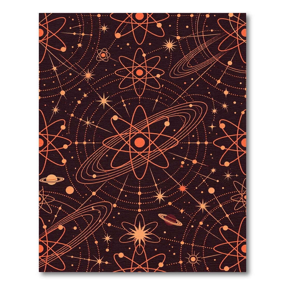 laranja atmico galxia universo Rug