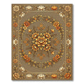 Golden Floral Medallion Harvest Ochre Rug