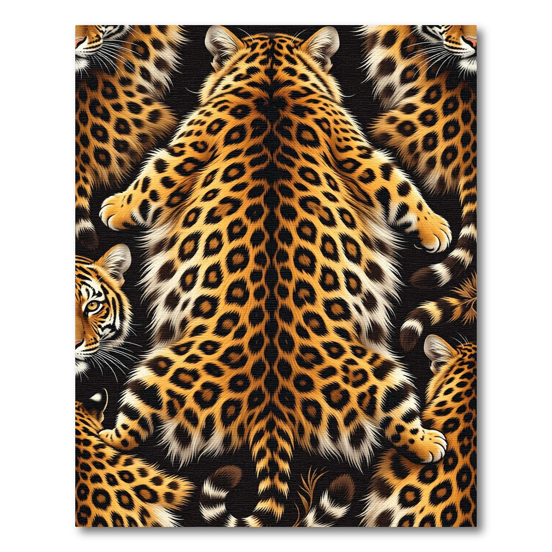 Bold Leopard Animal Print Rug