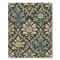 Gilded Floral Damask Accent Rug
