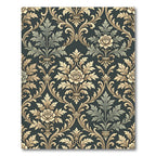 Gilded Floral Damask Accent Rug