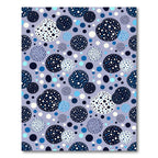 Coastal Blue Dotty Circle Collage Rug