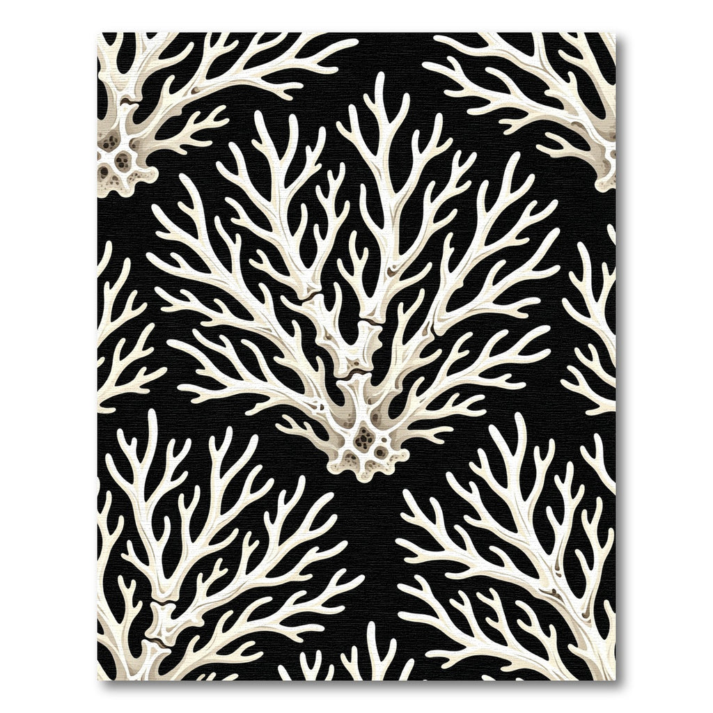 White Coral Branch Repeat Rug
