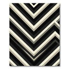 Monochromatic Chevron Zigzag Geometric Rug
