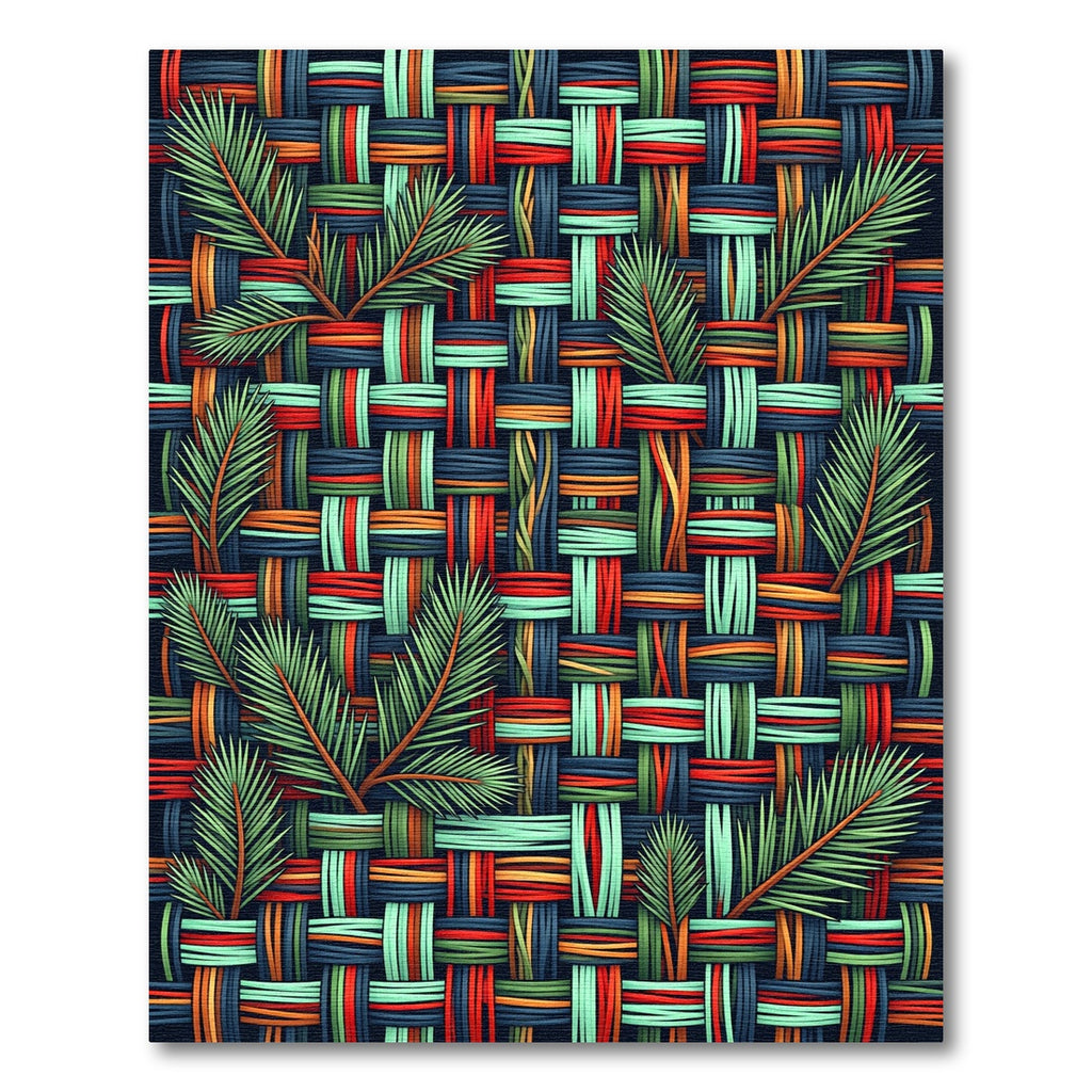Multicolor Woven Palm Leaf Rug