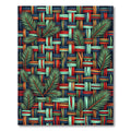 Multicolor Woven Palm Leaf Rug