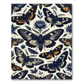 Celestial Midnight Butterfly Blue Lotus Rug