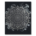 Ethereal Monochrome Smoke Mandala Infinity Rug