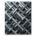 Monochromatic Interlocking Geometric Bars Rug