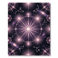 Cosmic Pink Starburst Constellation Rug