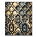 Golden Lantern Arched Stone Lattice Rug