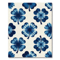 Deep Blue Tie Dye Clover Rug