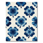 Deep Blue Tie Dye Clover Rug