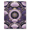 Art Deco Radiant Violet Shell Medallion Rug