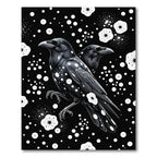 Black Raven White Dot Constellation Rug