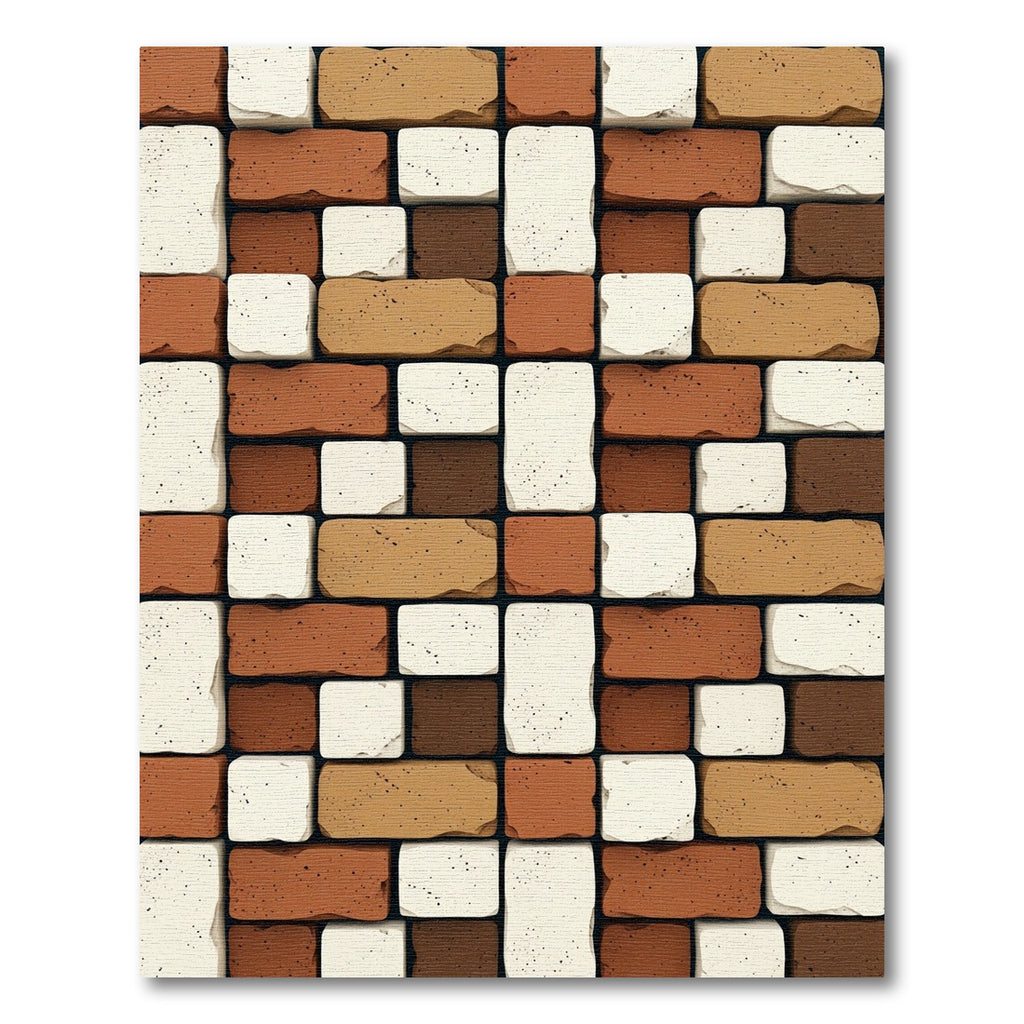 Textured Brick Wall Tonal Variety Rug