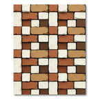 Textured Brick Wall Tonal Variety Rug