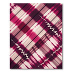 Vibrant Crimson Tie Dye Diamonds Rug