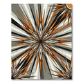 Radiant Orange Starburst Geometric Rug
