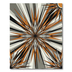 Radiant Orange Starburst Geometric Rug
