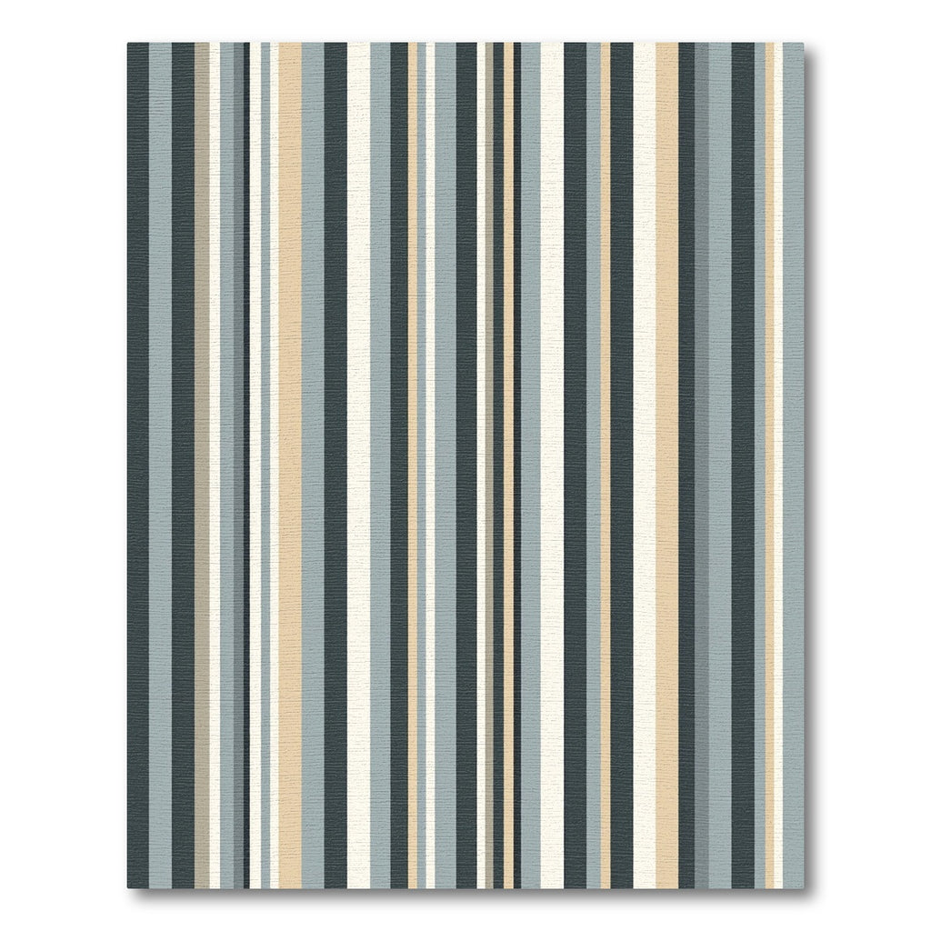 Modern Slate and Beige Vertical Stripe Rug