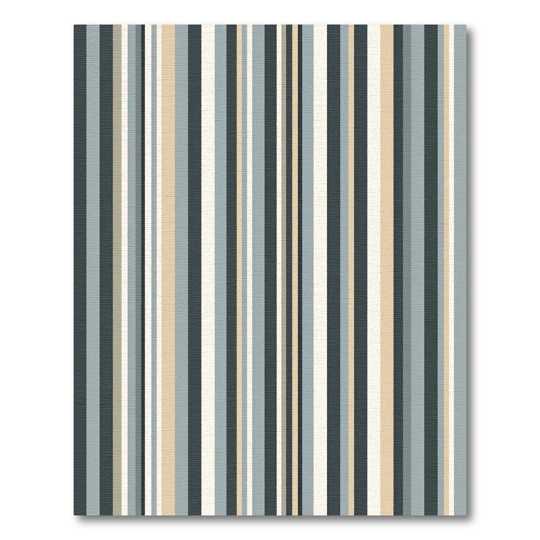 Modern Slate and Beige Vertical Stripe Rug
