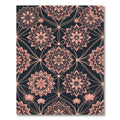 Salmon Mandala Geometric Dark Rug