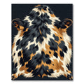 Tricolor Cowhide Patchwork Fur Rug