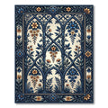 Blue Gothic Floral Trellis Enchantment Rug