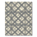 Cream Gray Intersecting Diamond Lines Rug