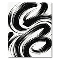 Bold Monochrome Abstract Swirl Rug