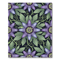 Elegant Purple Passion Flower Botanical Rug