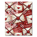 Crimson Arrows Crossing Love Letters Rug