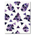Modern Purple Geometric Triangle Composition Rug