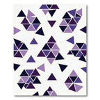 Modern Purple Geometric Triangle Composition Rug