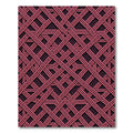 Geometric Intersecting Coral Lines Overlay Rug