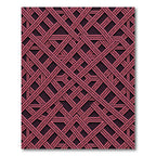 Geometric Intersecting Coral Lines Overlay Rug