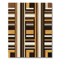 Warm Wood Grain Geometric Array Rug