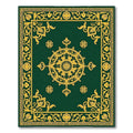 Emerald Gold Ornate Medallion Border Rug