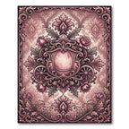 Victorian Rose Carriage Scrollwork Rug